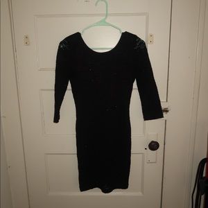Black sparkle cocktail dress